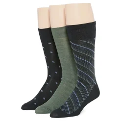 Stafford Microfiber Mens 3 Pair Crew Socks