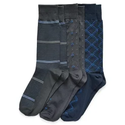 Stafford Microfiber Mens 3 Pair Crew Socks