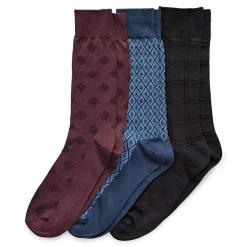 Stafford Microfiber Mens 3 Pair Crew Socks