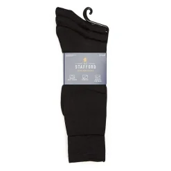 Stafford Microfiber Mens 3 Pair Crew Socks