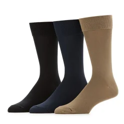 Stafford Microfiber Mens 3 Pair Crew Socks