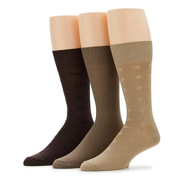 Stafford Microfiber Mens 3 Pair Crew Socks