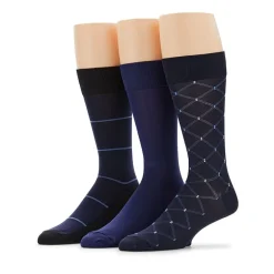 Stafford Microfiber Mens 3 Pair Crew Socks