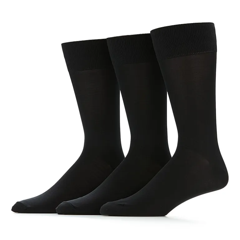 Stafford Microfiber Mens 3 Pair Big and Tall Crew Socks