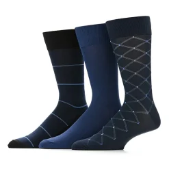 Stafford Microfiber Mens 3 Pair Big and Tall Crew Socks