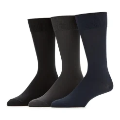 Stafford Microfiber Mens 3 Pair Big and Tall Crew Socks
