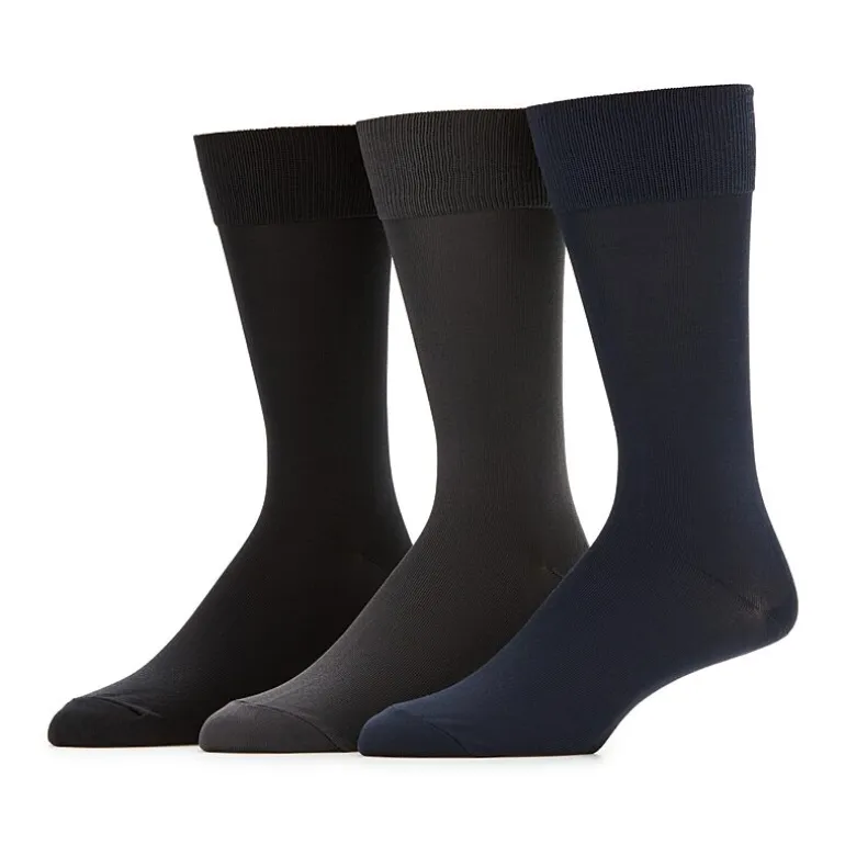 Stafford Microfiber Mens 3 Pair Big and Tall Crew Socks