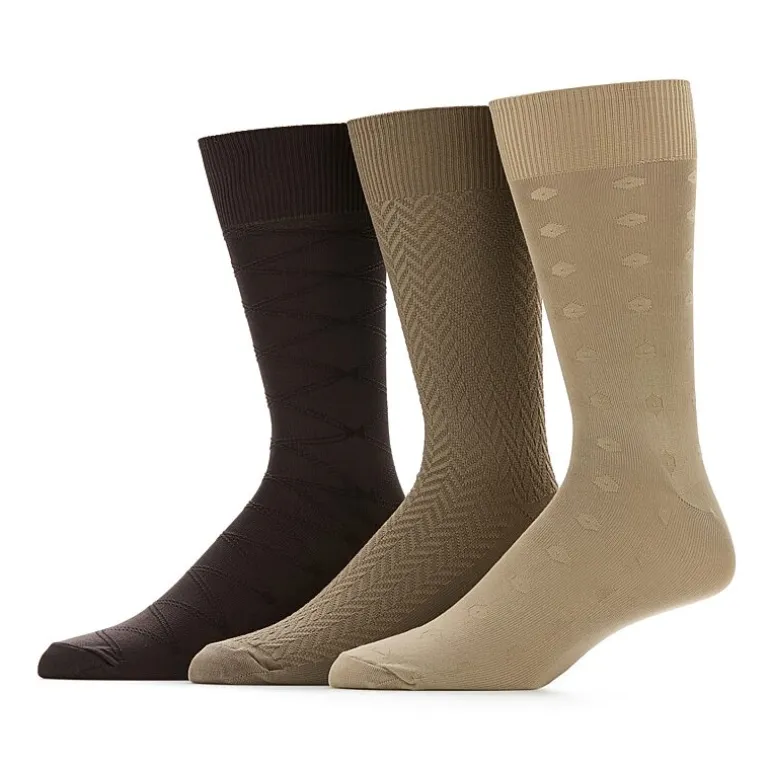 Stafford Microfiber Mens 3 Pair Big and Tall Crew Socks
