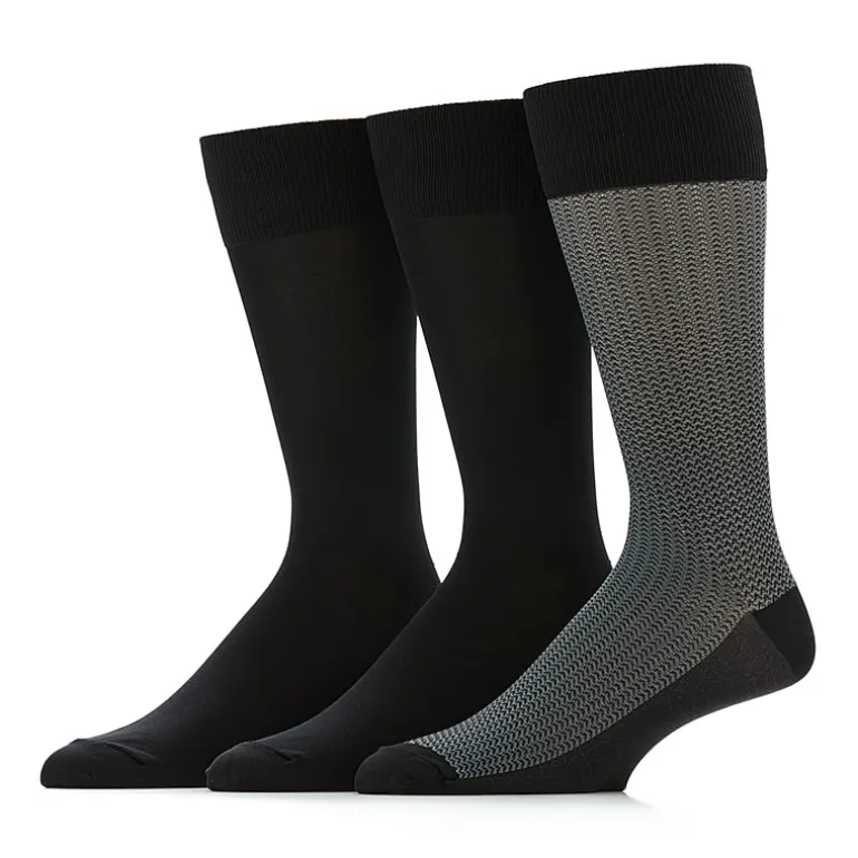 Stafford Microfiber Mens 3 Pair Big and Tall Crew Socks