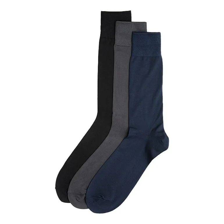 Stafford Microfiber Mens 3 Pair Big and Tall Crew Socks