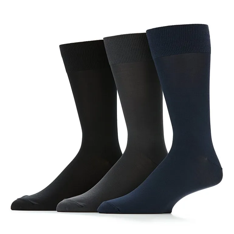 Stafford Microfiber Mens 3 Pair Big and Tall Crew Socks