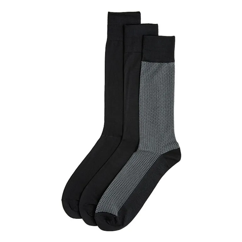 Stafford Microfiber Mens 3 Pair Big and Tall Crew Socks