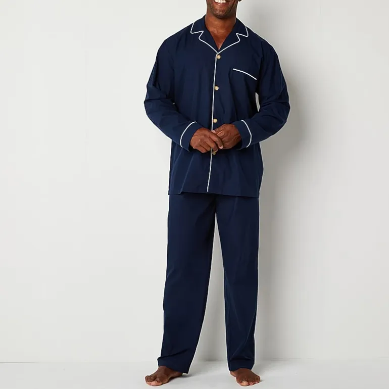 Stafford Modal Mens Long Sleeve 2-pc. Pajama Set