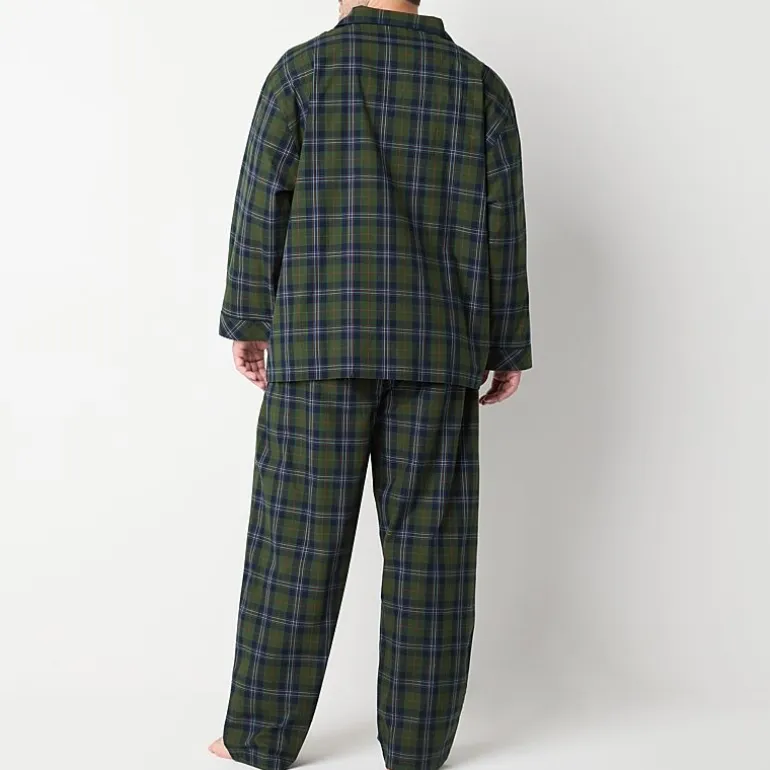 Stafford Modal Mens Long Sleeve 2-pc. Big Pajama Set