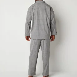 Stafford Modal Mens Long Sleeve 2-pc. Big Pajama Set