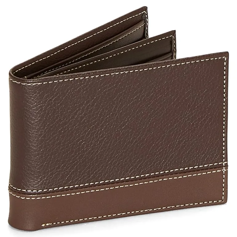 Stafford Pebble Mens Extra Capacity Bifold Wallet