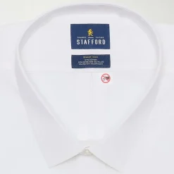 Stafford Smart Tech Mens Big & Tall Regular Fit Easy-on + Easy-off Adaptive Stretch Fabric Wrinkle Free Long Sleeve Dress Shirt