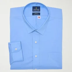 Stafford Smart Tech Mens Big & Tall Regular Fit Easy-on + Easy-off Adaptive Stretch Fabric Wrinkle Free Long Sleeve Dress Shirt