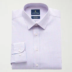 Stafford Smart Tech Mens Regular Fit Stretch Fabric Wrinkle Free Long Sleeve Dress Shirt
