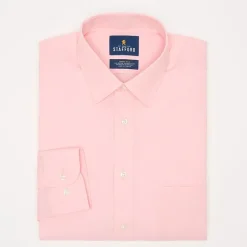 Stafford Smart Tech Mens Slim Fit Stretch Fabric Wrinkle Free Long Sleeve Dress Shirt
