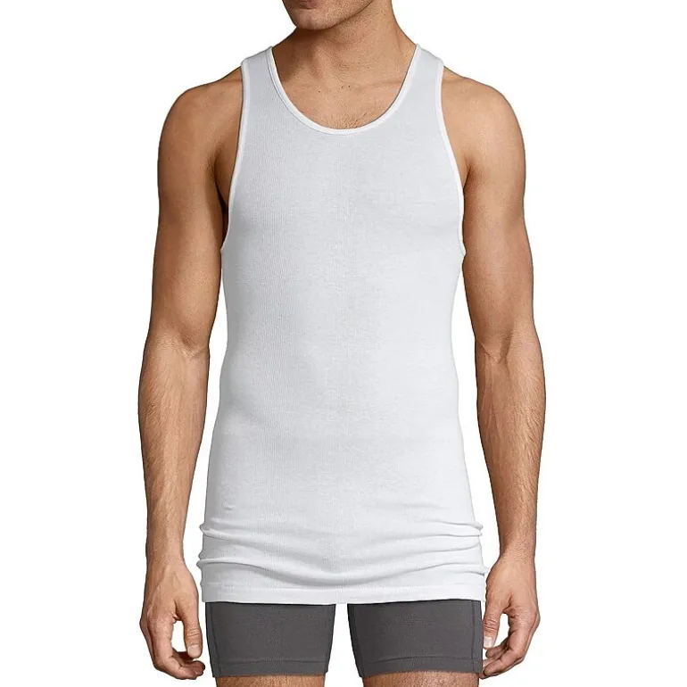 Stafford Super Soft Cotton Mens Round Neck Sleeveless 4 Pack Tank
