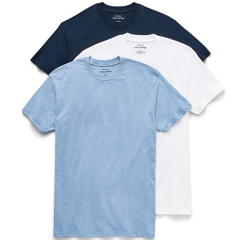 Stafford Super Soft Cotton Mens 3 Pack Short Sleeve Crew Neck T-Shirt