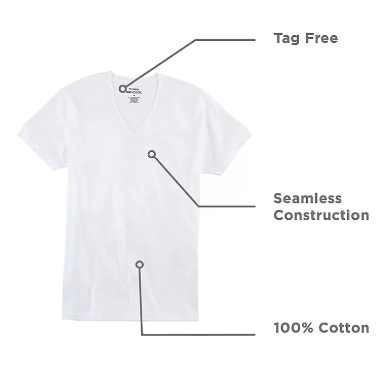 Stafford Super Soft Cotton Mens 4 Pack Short Sleeve V Neck T-Shirt