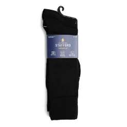Stafford Super Soft Lux Mens 3 Pair Big and Tall Crew Socks