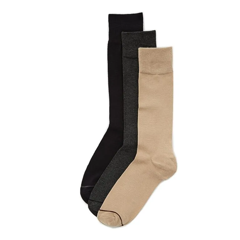 Stafford Super Soft Lux Mens 3 Pair Big and Tall Crew Socks