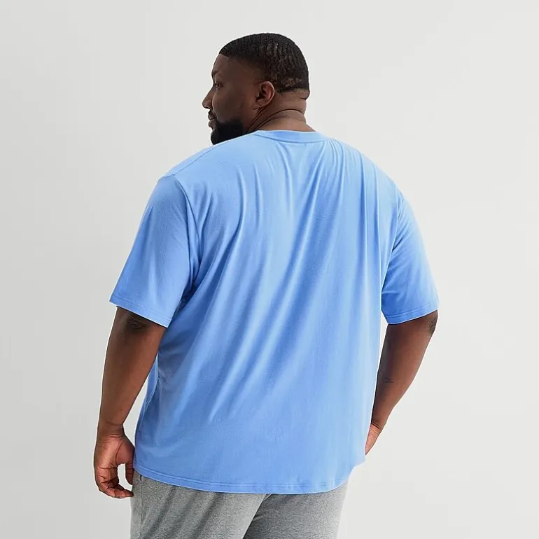 Stafford Super Soft Mens Crew Neck Short Sleeve Big and Tall Pajama Top