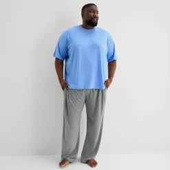 Stafford Super Soft Mens Crew Neck Short Sleeve Big and Tall Pajama Top