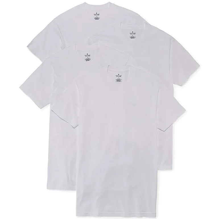 Stafford Super Soft Mens 4 Pack Short Sleeve Crew Neck T-Shirt Extra Tall