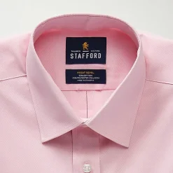 Stafford Sweat Repel Advanced Performance Mens Regular Fit Stretch Fabric Wrinkle Free Long Sleeve Dress Shirt