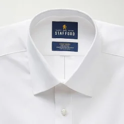 Stafford Sweat Repel Advanced Performance Mens Regular Fit Stretch Fabric Wrinkle Free Long Sleeve Dress Shirt