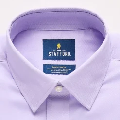 Stafford Sweat Repel Advanced Performance Mens Regular Fit Stretch Fabric Wrinkle Free Long Sleeve Dress Shirt