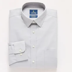 Stafford Sweat Repel Advanced Performance Mens Regular Fit Stretch Fabric Wrinkle Free Long Sleeve Dress Shirt