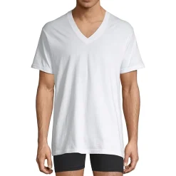 Stafford Ultra Soft Mens 4 Pack Short Sleeve V Neck T-Shirt