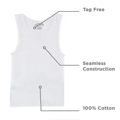 Stafford Ultra Soft Mens Round Neck Sleeveless 4 Pack Big and Tall Tank