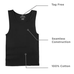 Stafford Ultra Soft Mens Scoop Neck Sleeveless 4 Pack Tank
