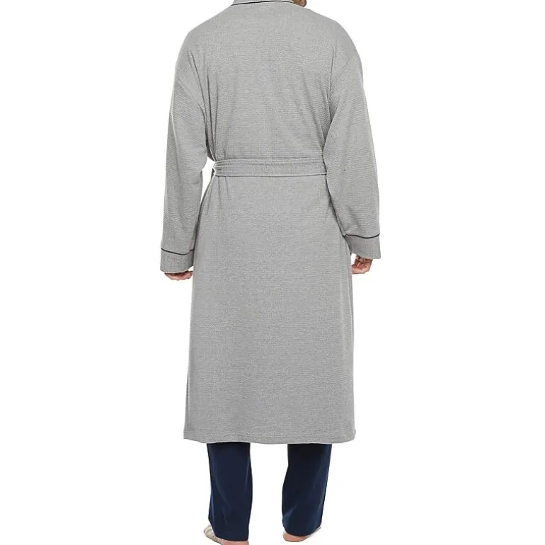 Stafford Waffle One Size Mens Waffle Long Sleeve Long Length Robe