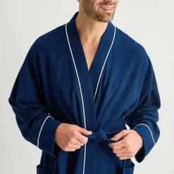 Stafford Waffle One Size Mens Waffle Long Sleeve Long Length Robe