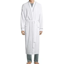 Stafford Waffle One Size Mens Waffle Long Sleeve Long Length Robe