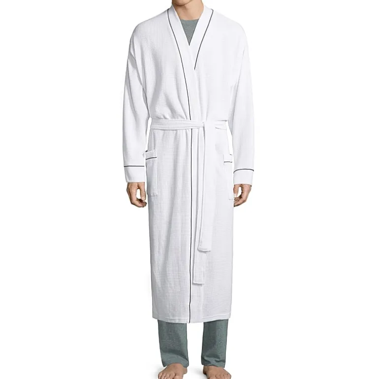 Stafford Waffle One Size Mens Big Waffle Long Sleeve Long Length Robe
