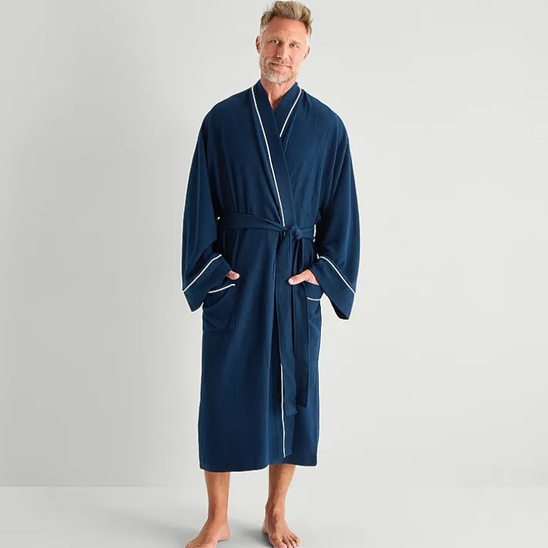 Stafford Waffle One Size Mens Big Waffle Long Sleeve Long Length Robe