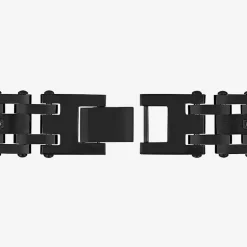 Stainless Steel 1/7 CT. T.W. Natural White Diamond 8 1/2 Inch Solid Link Link Bracelet
