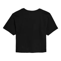 Stars Cropped Womens Juniors Crew Neck Short Sleeve Regular Fit Peanuts Snoopy Graphic T-Shirt