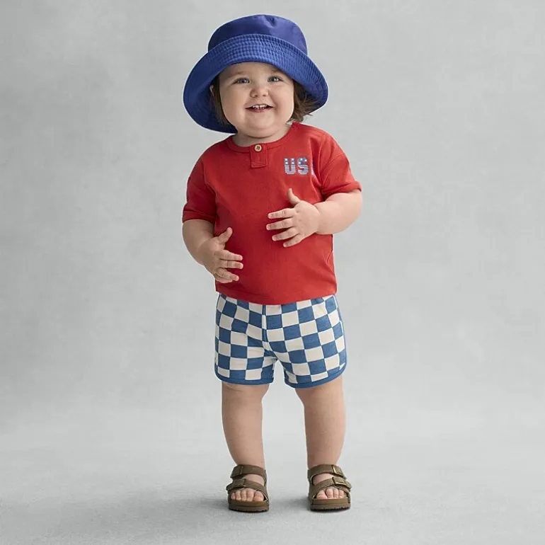 Stepping Stone Infant Boys Double Strap Footbed Sandal