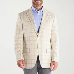 Steve Harvey Mens Plaid Regular Fit Sport Coat