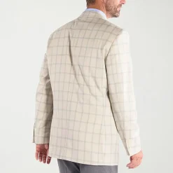 Steve Harvey Mens Plaid Regular Fit Sport Coat