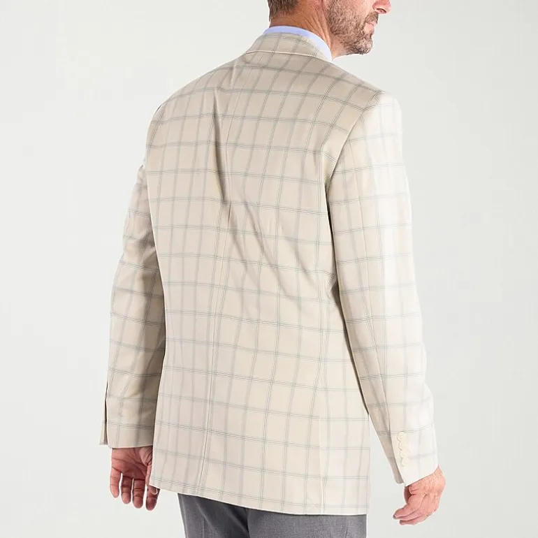Steve Harvey Mens Plaid Regular Fit Sport Coat
